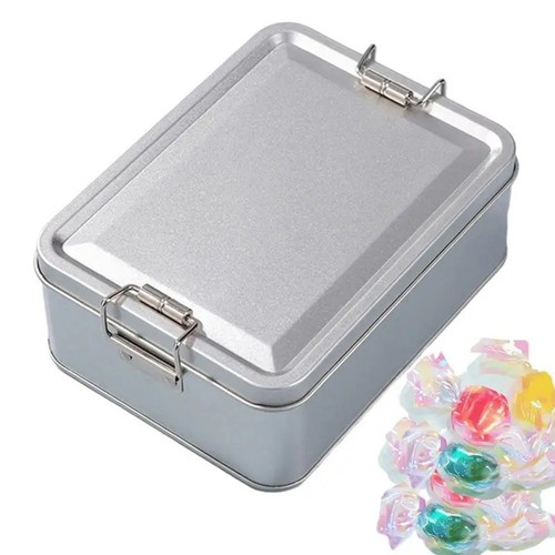 Com-four® Lot De 3 Boîtes à Biscuits De Noël En Fer Blanc - Motifs Festifs Rouge, Rangement Hermétique Pour Biscuits Et Bonbons