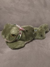 Frog Plush Toy Green and White Soft Stuffed Animal Doll