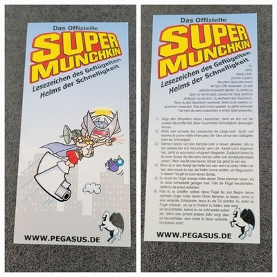 Super Munchkin Lesezeichen des geflügelten Helms der Schnelligkeit - Unbenutzt !
