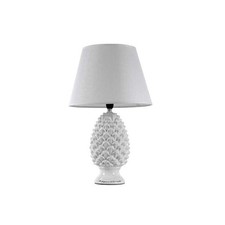 LAMPADA LUMETTO CON DESIGN A PIGNA CON BASE IN COLORE BIANCO 44.5 CM