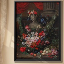 Floral Still Life Canvas Print Vintage Flower Wall Art Decor Oil Painting