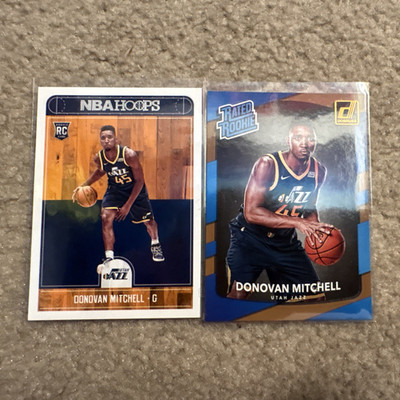 Panini 2017-18 Donovan Mitchell Rookie Lot (2) NBA Hoops & Donruss Rated Rookie