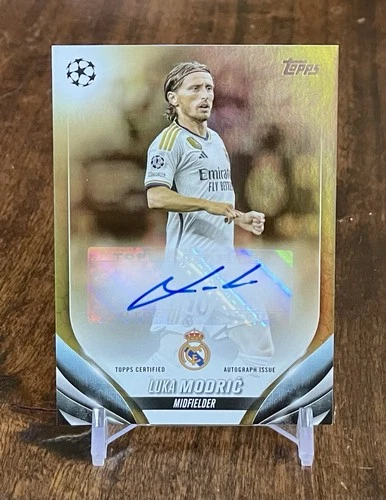 2023-24 Topps UEFA Club Competitions LUKA MODRIC Gold Foil Auto /50 Real Madrid