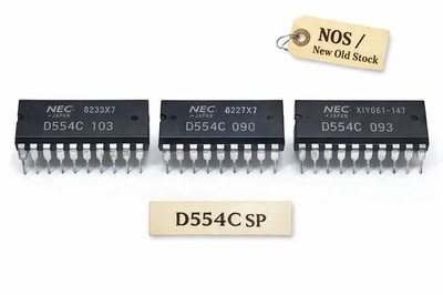 NEC D554C Vintage Integrated Circuit Lot of 3 Japan NOS DIP IC Rare Retro Chips