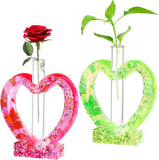 Heart Resin Molds Silicone, Heart Shaped Vase/Plant Starter Epoxy Resin Casting