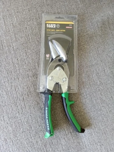 NEW KLEINTOOLS OFFSET SNIPS-RIGHT CUTTING JOURNEYMAN J2101R MADE IN THE USA
