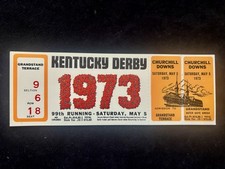 1973 Kentucky Derby complete ticket