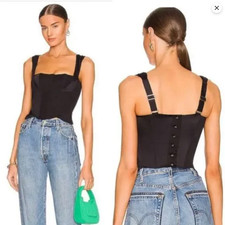 We Are HAH Sz Medium Knock Out Black Corset Top