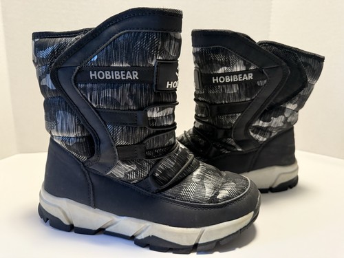 Hobibear Waterproof Round Toe Snow Boots Size 5 Black Fleece Lined Size EUC 37 - Picture 1 of 4