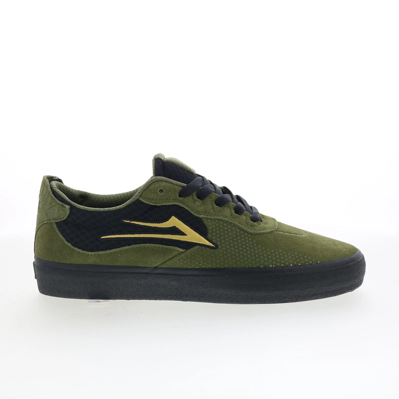 Lakai Essex Mens Green Suede Lace Up Skate Inspired Sneakers Shoes