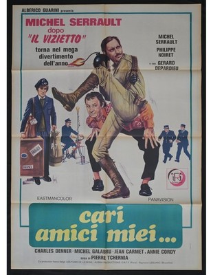 manifesto CARI AMICI MIEI michel serrault philippe noiret gerard depardieu A308