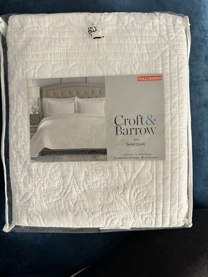 Craft & Barrow Anna Solid Quilt Full/queen, 1 Pillow Anna Solid Pillow Sham New