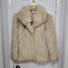 Saga Fox Beautiful Vintage Women's Size Medium Blue Fox Fur Coat Jacket Liner