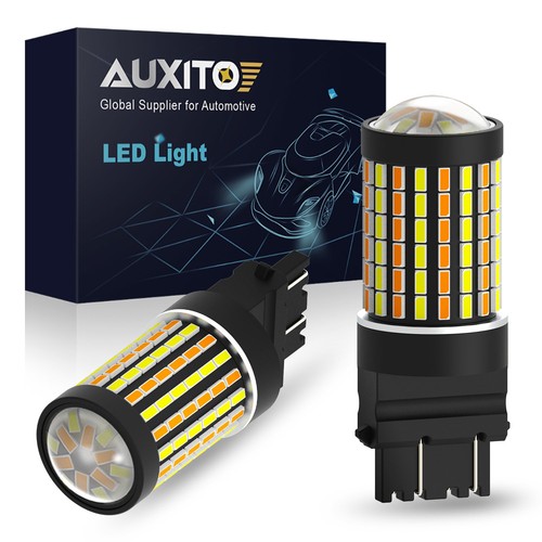 White/Amber 3157 LED DRL Turn Switchback Signal Light Parking Bulbs Color Dual - Picture 1 of 9