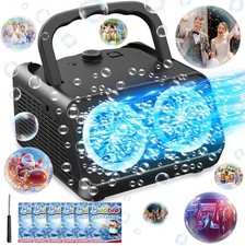 Bubble Machine,Upgraded Automatic Bubble Blower,Portable Bubbles Maker with 2...