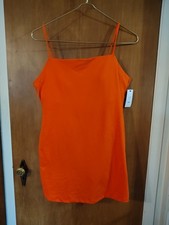 NEW Fashion Nova Orange NovaSport Tank Dress  3X NWT 