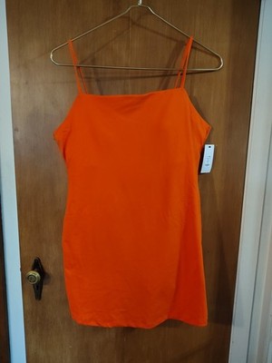 NEW Fashion Nova Orange NovaSport Tank Dress  3X NWT 