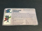 gi joe lot File Card 1993 Crimson Guard Commander Great Condition