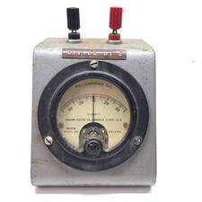 Vintage Weston Model 301 Ammeter DC 0-50 Milliamperes Electric Dial Guage
