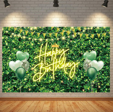 Grass Lawn Happy Birthday Photography Studio Backdrop Photo Background Banner
