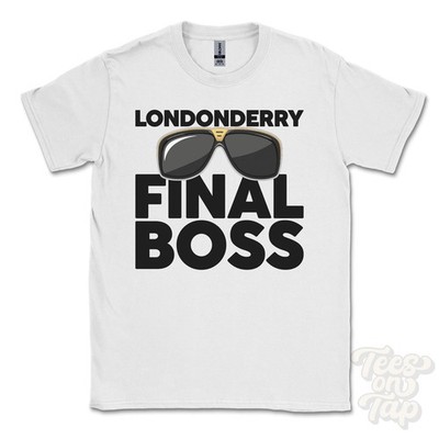 LONDONDERRY FINAL BOSS T-SHIRT lustiges Weihnachtsgeschenk Warley Queen's Head Sandwell