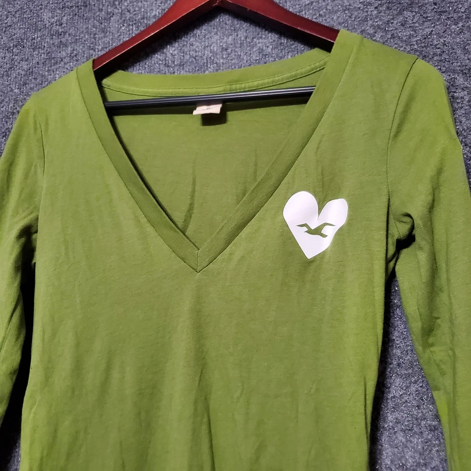 Y2K Hollister Shirt Top Womens Medium Bella Swan Coquette Cotton Poly Casual Vtg - Image 2 of 4