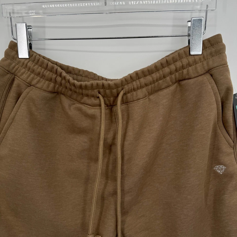 Diamond Supply Co. shorts men's M heavyweight sweat fleece zip pocket tan NEW - Image 4 of 4