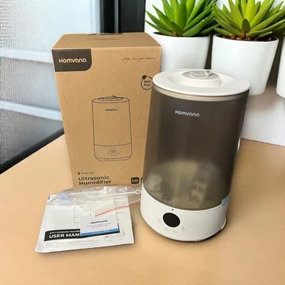 Homvana Luftbefeuchter Schlafzimmer Top-Fill, 3.6L 360°Cool Mist 34H Dauerhaft