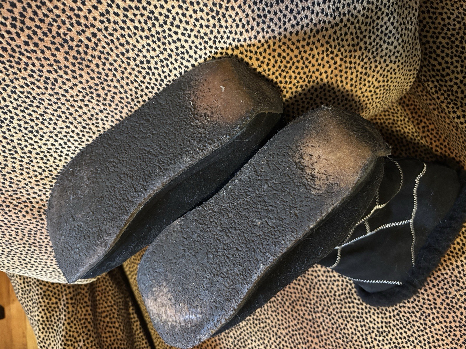 ugg black suede patchwork boots - image 3