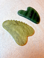 Lot of 2 Stone Gua Sha Facial Massage Tools
