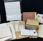 Lg Lot Original Civil War incl Surrender/Billy Sherman & WWII Items Same Family