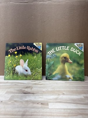 The Little Duck 1976 & The Little Rabbit 1984 Children's Animal Book