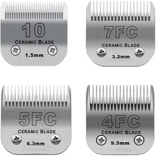 Ceramic Pet Dog Clipper Blade Set - Compatible with Andis Wahl Clippers