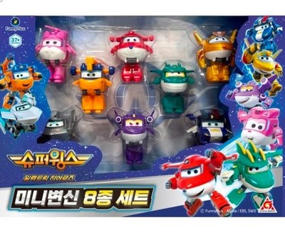Super Wings Electric Heroes 8-Pack Mini Transforming Robot Figures Set 2026 Toy
