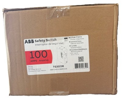 ABB 100 A Outdoor Fusible General Duty Safety Switch TG3223R 240V NEMA 3R GE