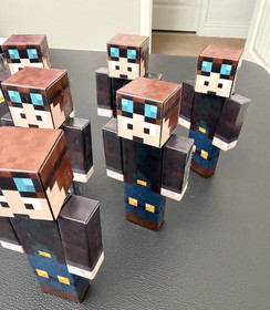 15 Pc EnderToys Pixel Block Figure Lot Video Game Inspired Figures