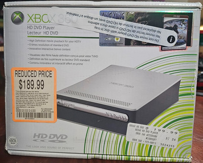 Microsoft Xbox 360 HD DVD player With Power Supply. Works  in Box