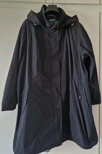 Neu ! Longjacke wetterfest von Green Goose Gr. 56 Schwarz mit abnehmbarer Kapuze
