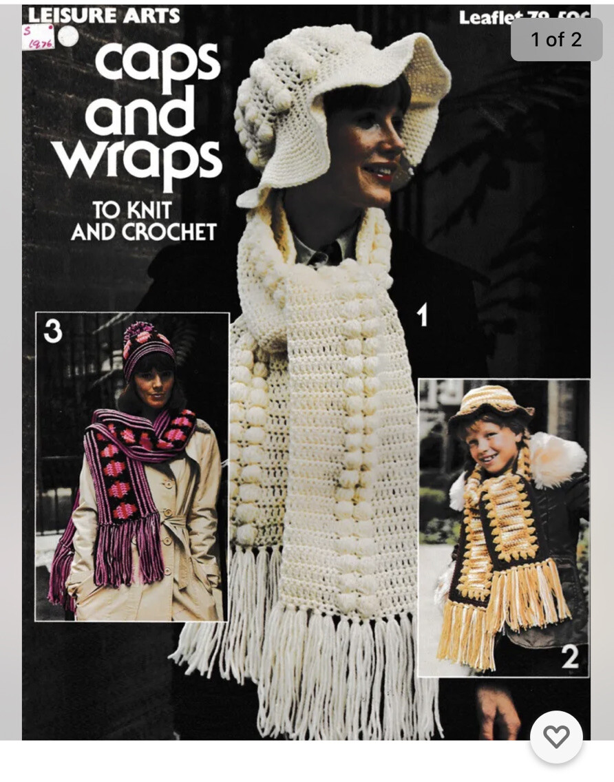 Caps and Wraps to Knit and Crochet | Leisure Arts 79 | eBay