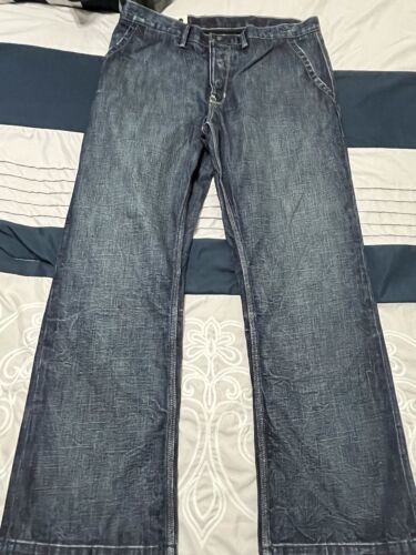 VTG Gap Toland Baggy Jeans Mens 38 Skater Grunge Button Fly Blue 39x31