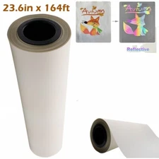 US Stock, 23.6in x 164ft Reflective Colorful DTF Film Roll, Cold Peel