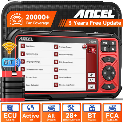 ANCEL DS300 Bidirectional Car OBD2 Scanner Diagnostic Key ECU Coding Oil TPMS