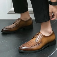 38-46 Men's British Lace Up Pointed Toe Formal Dress Evening Party Shoes Fashion