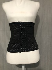 Black Underbust Corset 25 inch Round Clasp womens 