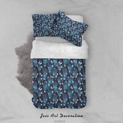 3D Jellyfish Dot Pattern Quilt Cover Set Bedding Sets Pillowcases Queen