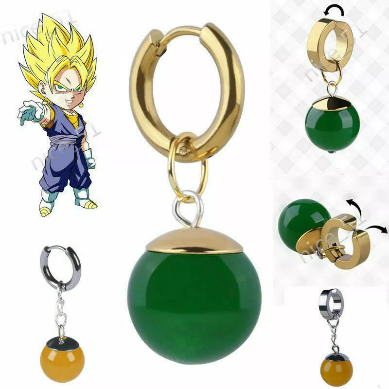 Bliss Unissex Cosplay Brincos Clipe Vegetto Amarelo Brincos de Batara Anime  Drop Zoro Potara 1Pair Black Son Goku Super Dragon Ball Joias Verde Zamasu  Brincos