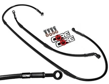 YAMAHA YZ250F 2007 STAINLESS STEEL BRAIDED FRONT AND REAR BRAKE LINE KIT BLACK