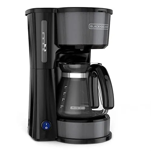 Black & Decker 4-In-1 CM0750B 5 Cup Coffeemaker, Black