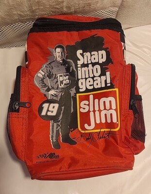 2005 BOBBY LABONTE #19 Slim Jim Insulated 10x6'' Cooler Joe Gibbs Racing, USED