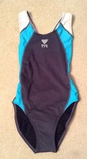 NWOT Womens TYR Grey/Blue/White One Piece Triathlon Swimsuit Sz XSTP